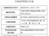 平安产险扬州中心支公司被罚25万元：给予投保人保险合同约定以外利益