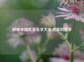 好听中国名茶名字大全,名茶的名字