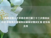 十四届全国人大常委会举行第三十三次委员长会议 听取有关草案和议案审议情况汇报 赵乐际主持