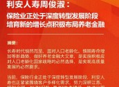 利安人寿董事长周俊淑：保险业正处于深度转型发展阶段 培育新的增长点积极布局养老金融