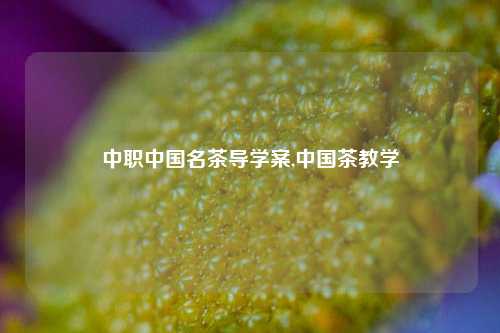 中职中国名茶导学案,中国茶教学