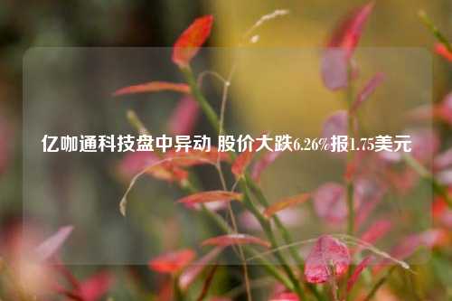 亿咖通科技盘中异动 股价大跌6.26%报1.75美元