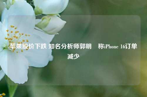 苹果股价下跌 知名分析师郭明錤称iPhone 16订单减少