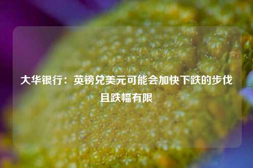 大华银行：英镑兑美元可能会加快下跌的步伐且跌幅有限