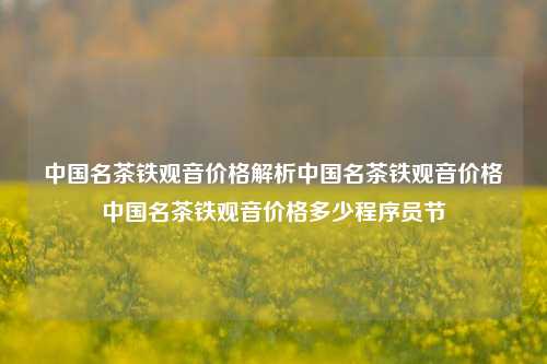 中国名茶铁观音价格解析中国名茶铁观音价格中国名茶铁观音价格多少程序员节