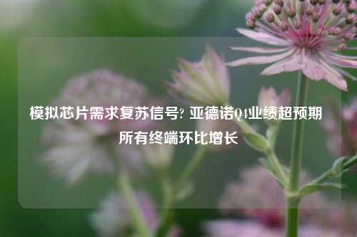 模拟芯片需求复苏信号? 亚德诺Q4业绩超预期 所有终端环比增长