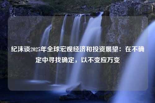 纪沫谈2025年全球宏观经济和投资展望：在不确定中寻找确定，以不变应万变