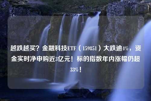 越跌越买？金融科技ETF（159851）大跌逾4%，资金实时净申购近3亿元！标的指数年内涨幅仍超33%！