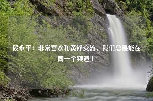 段永平：非常喜欢和黄铮交流，我们总是能在同一个频道上